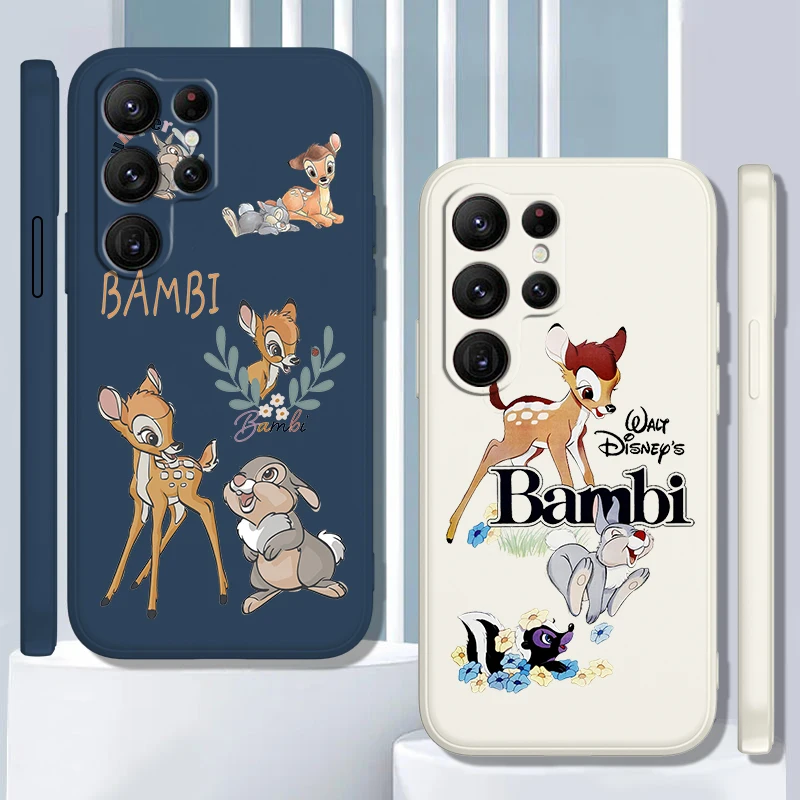 Bambi Thumper Liquid Rope Per Samsung Galaxy S24 S23 S22 S21 S20 Fe S10 Ultra Plus Lite 5G Cover Back Phone Case