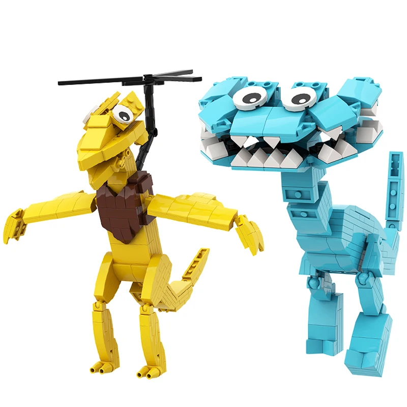 Moc Rainbowed Friends Capitolo 2 Building Blocks Cute Blue Monster Cartoon Bricks Model For Kid Christmas Birthday Gift Toy