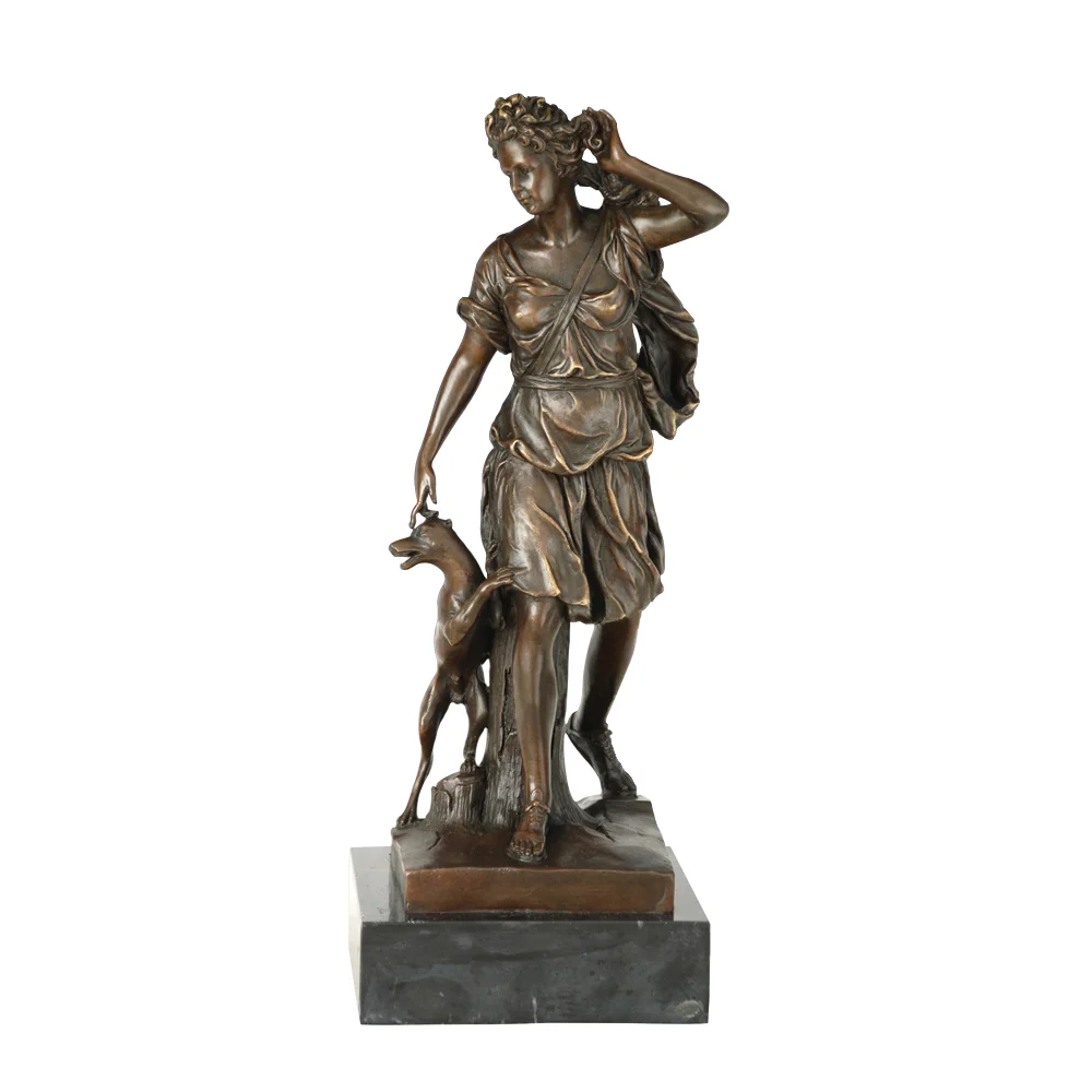 Statua Della Dea Di Caccia Della Dea Della Dea Greca In Bronzo Scultura Arte Antica Fusione A Caldo Decorazioni Per La Casa