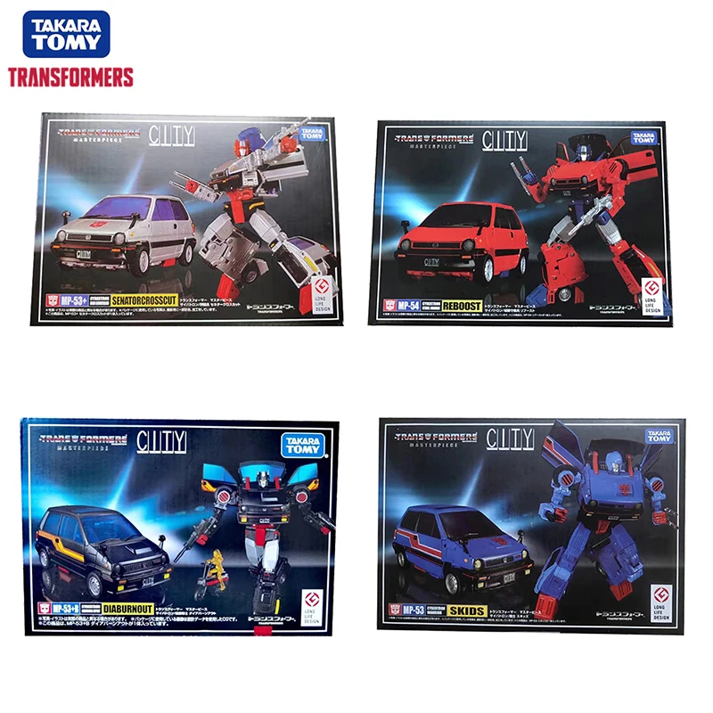 [In Stcok] Takara Tomy Transformers Capolavoro Mp-53 Skids, Crosscut, Burnout E Mp-54 Reboost Nice Action Figure Model Toys