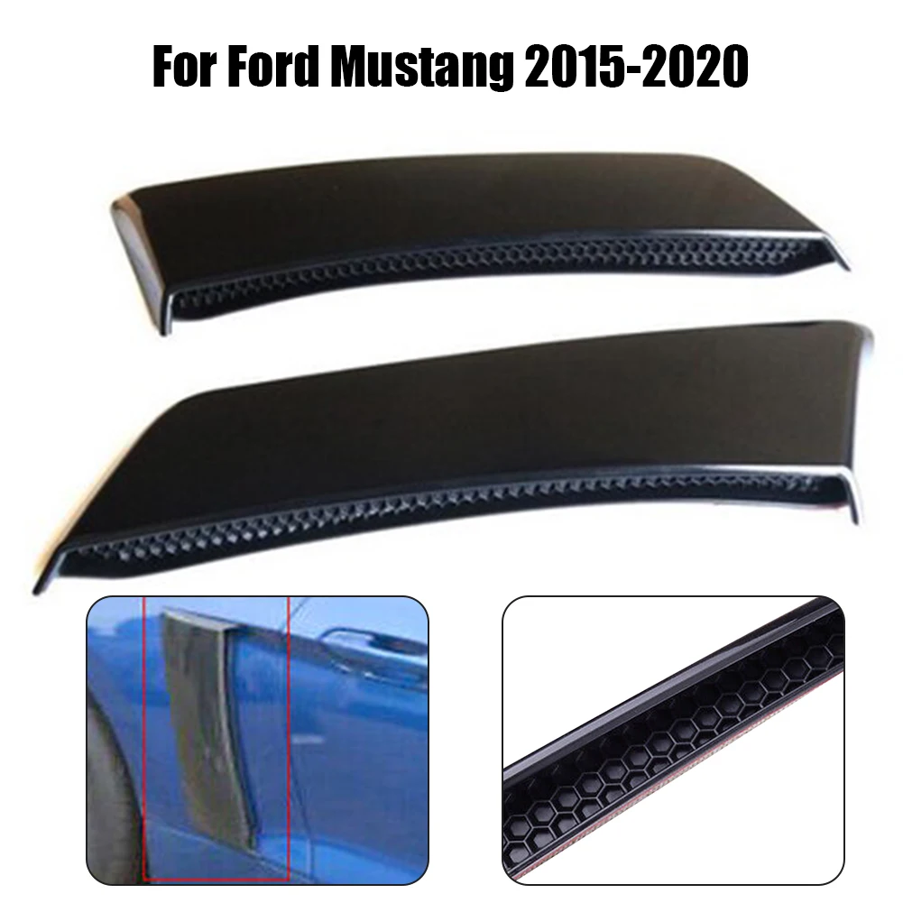 Parabordo Per Auto Scoop Laterale 1 Paio Misura Per 2015-2020 Mustang Fender Outlet Scoop Side Trim Ricambi Auto Strisce Decorative Nere