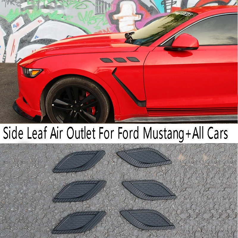Rilevatore Di Copertura Per Auto Anteriore Laterale Fogliame Foglia Parafango Vent Trim Side Leaf Air Outlet Per Ford Mustang + Tutte Le Auto