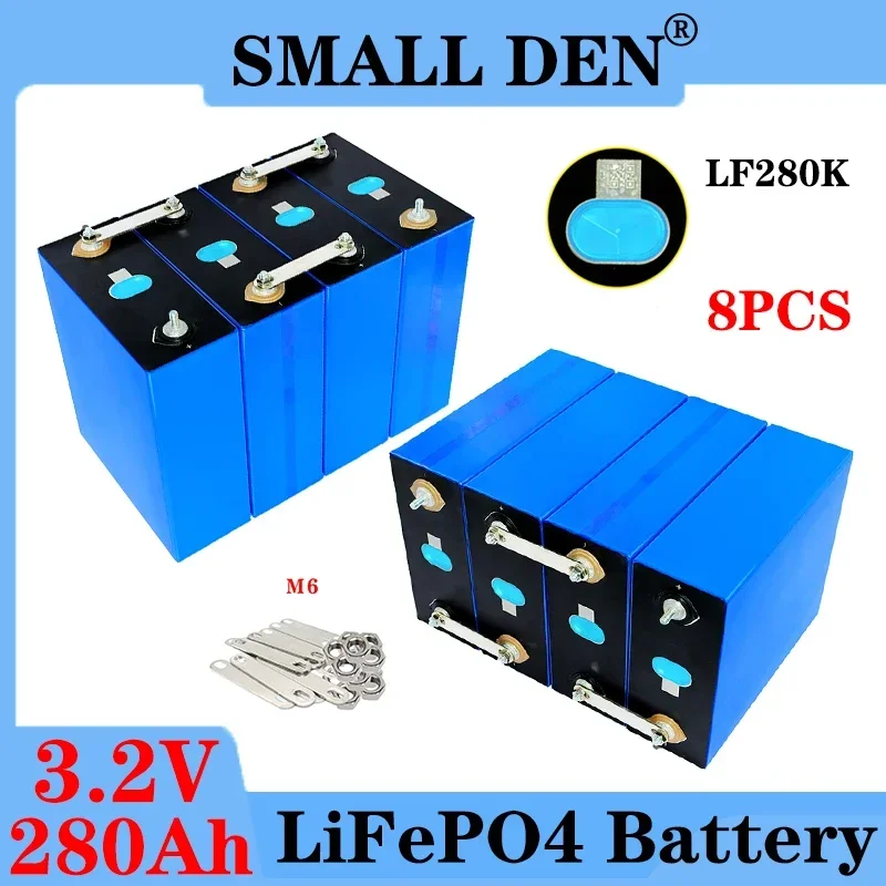 8 Pz Nuovo 3.2 V 280Ah Lifepo4 Eve Batteria 3C Ad Alta Potenza Fai Da Te 12V 4S 24V Auto Elettrica Rv Hone Inverter Energia Solare Stoccaggio Tasse Fr