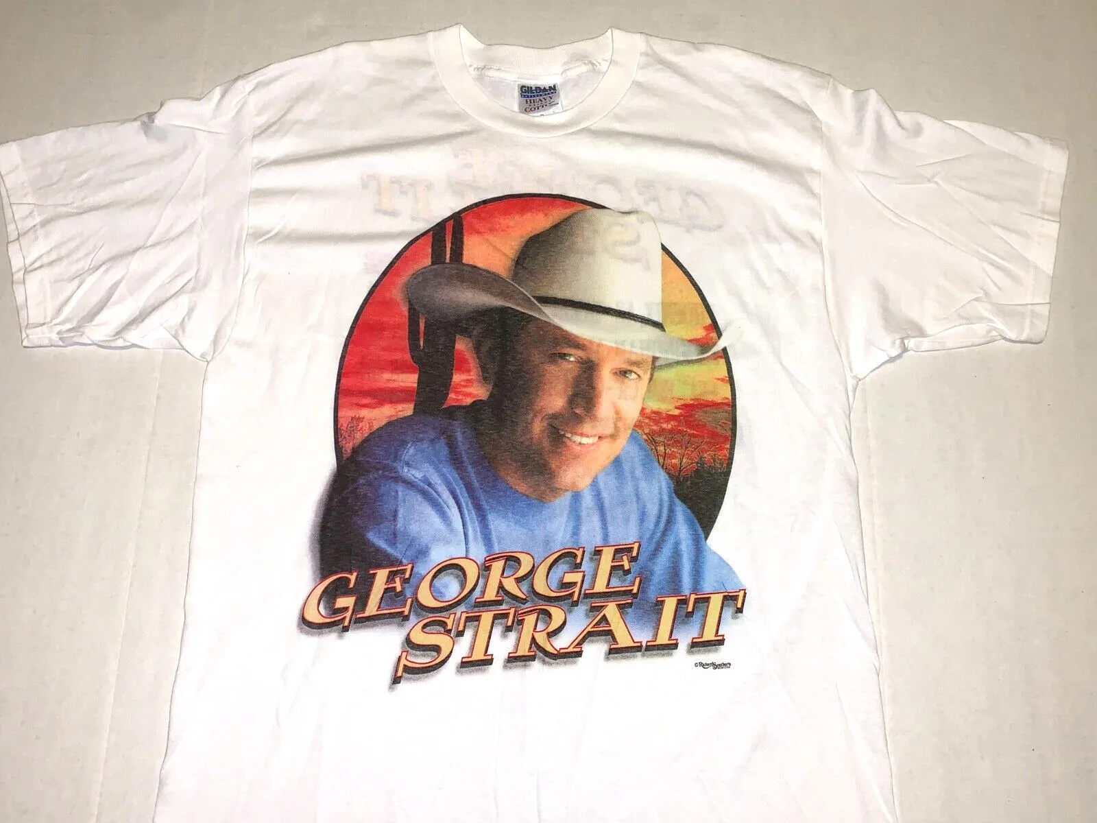 Rare 1999 George Strait Country Music Festival Concert Tour T Shirt New Xl Maniche Lunghe O Corte