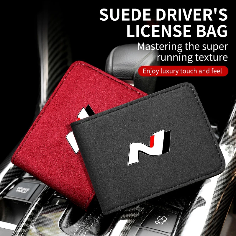 Porta Carte Di Credito Per Patente Di Guida Per Auto Porta Biglietti Da Visita Per Hyundai N Line Performance I20 Ix35 I30 Sonata Elantra Veloster