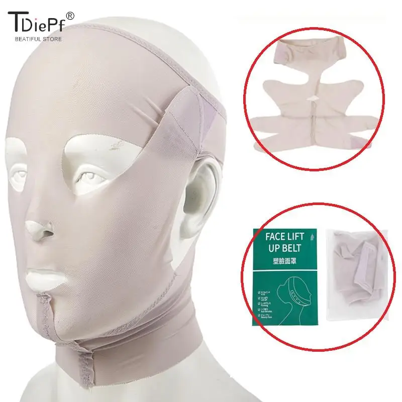 1 Pz 3D Full Face Slim Mask Riutilizzabile Traspirante Bellezza Donna Antirughe Fasciatura Dimagrante V Shaper Full Face Lift Sleeping Mask