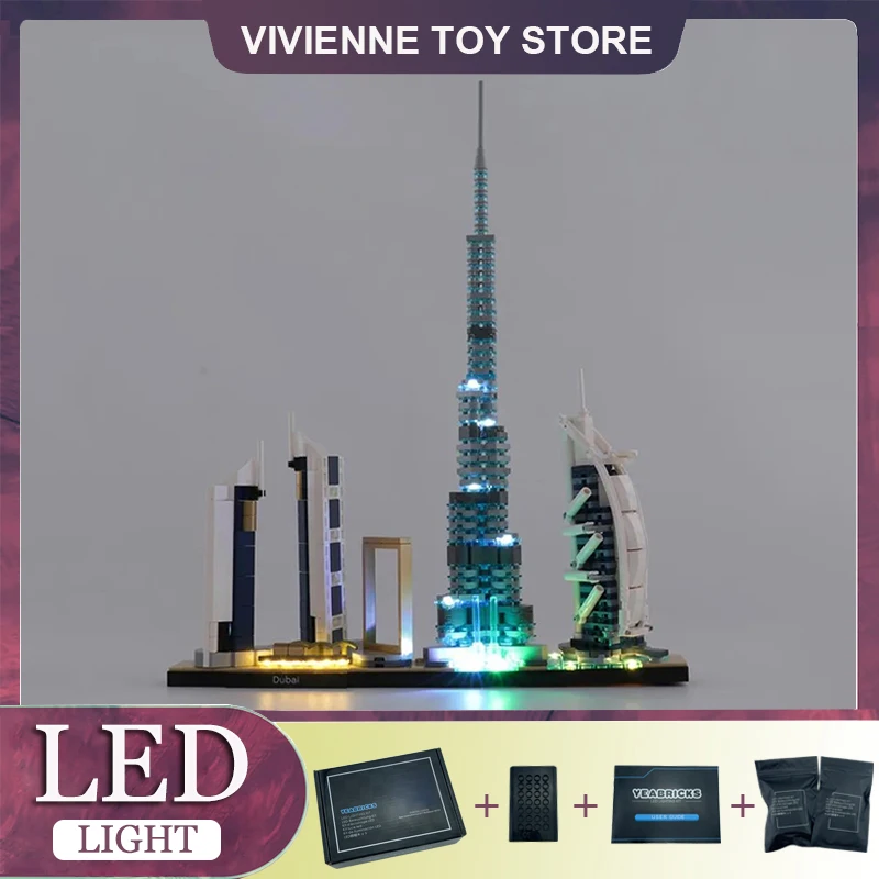 Kit Luci A Led Per Lego 21052 Dubai Skyline Collection Building Blocks Giocattolo In Mattoni (Solo Luce A Led, Senza Blocchi)
