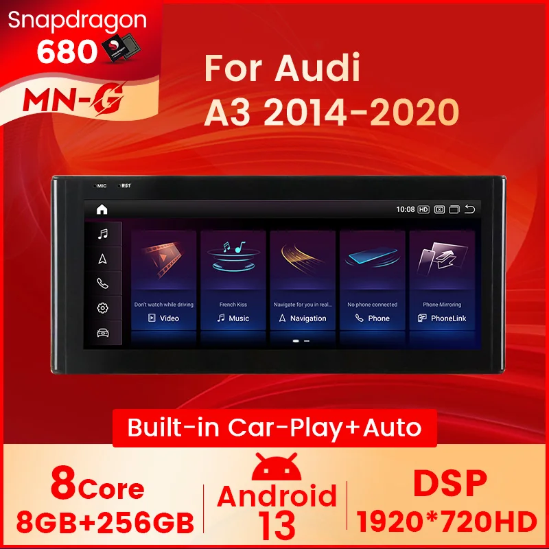 S680 Wireless Carplay Android Auto Ai All-In-One Macchina Autoradio Stereo Per Udi A3 8V 2013-2020 Navigazione Multimediale Gps Dsp