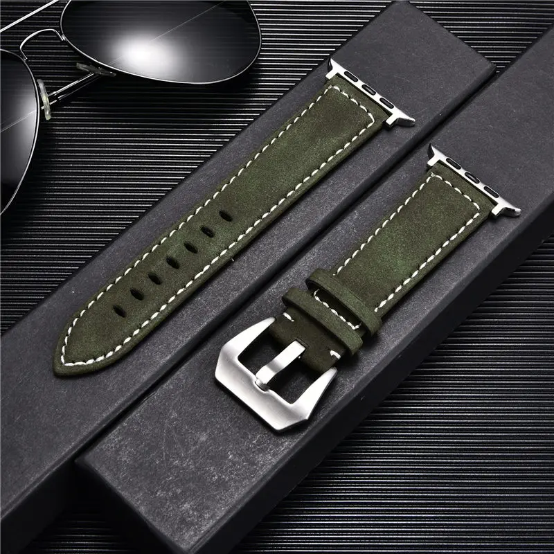 Cinturino Retrò Panerai Per Apple Watch Series 7 6 5 4 Se Cinturini 44Mm 42Mm 41Mm 40Mm 38Mm Cinturino In Pelle Per Iwatch