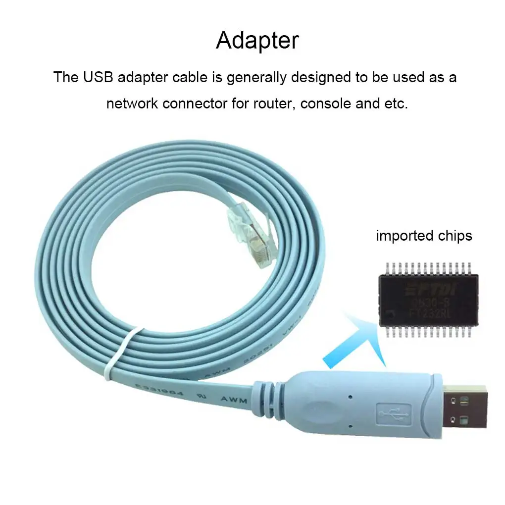 1.8M Da Usb A Rj45 Per Cisco Usb Console Cable Debug Line Per Cisco H3C Hp Arba 9306 Huawei Router Rollover Console