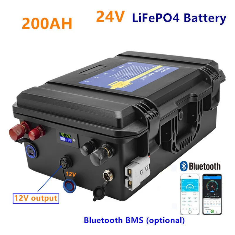 Lifepo4 24V 200Ah Batteria 24V Lifepo4 200Ah Batteria Al Litio 24V 200Ah Batteria Al Litio Ferro Fosfato Per Motore Barca