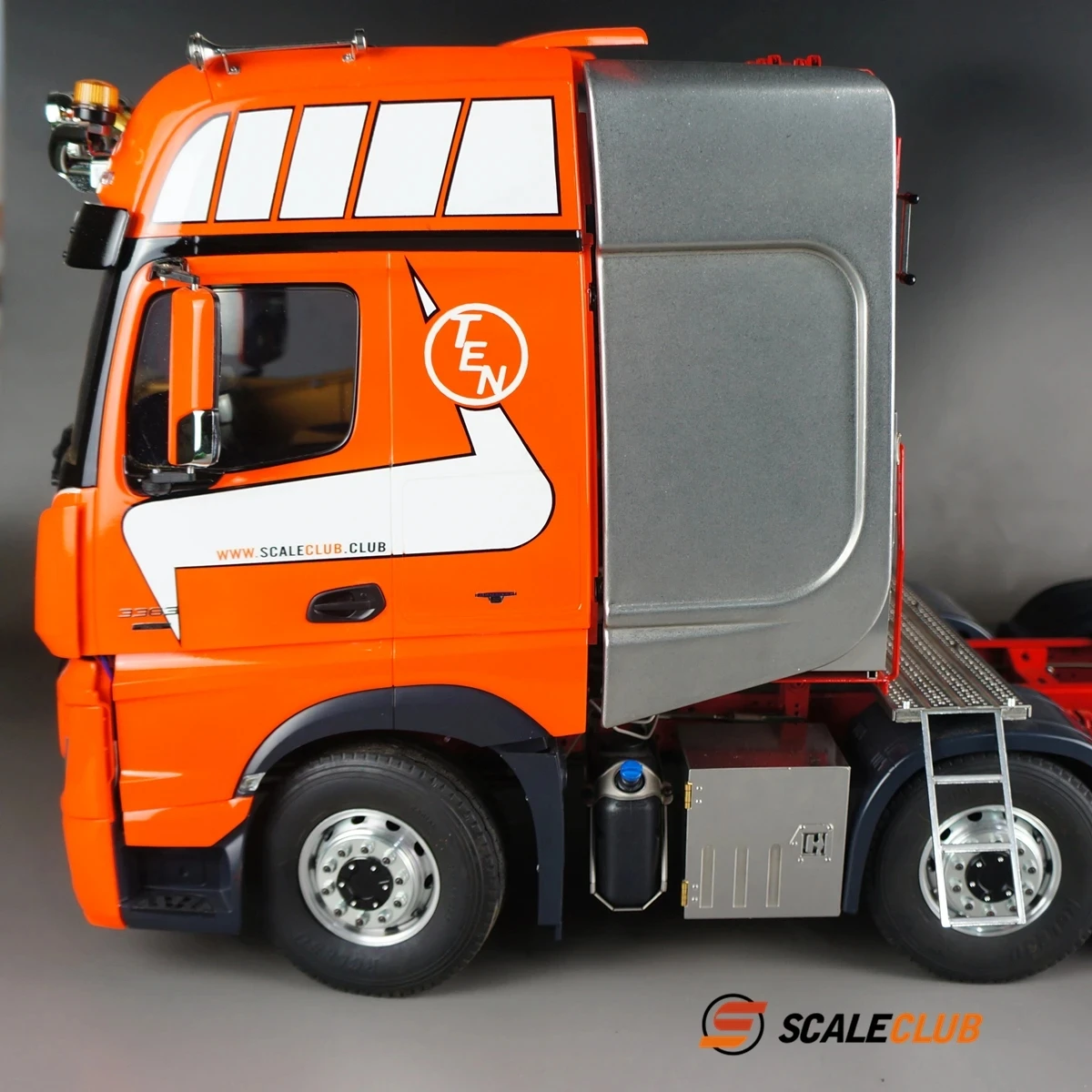 Scaleclub Modello 1/14 Per Tamiya Per Mercedes-Benz Heavy Tow Slt Spoiler In Metallo Piastra Laterale Rack Per Scania Lesu