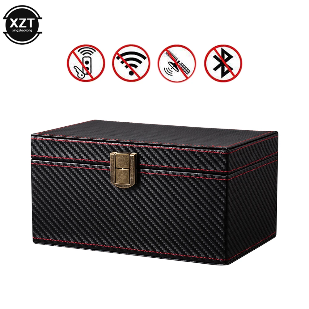 Grande Capacità Rfid Faraday Box Antifurto Fob Protector Scatola Del Telefono Cellulare A Prova Di Radiazioni Car Keyless Signal Blocker Security