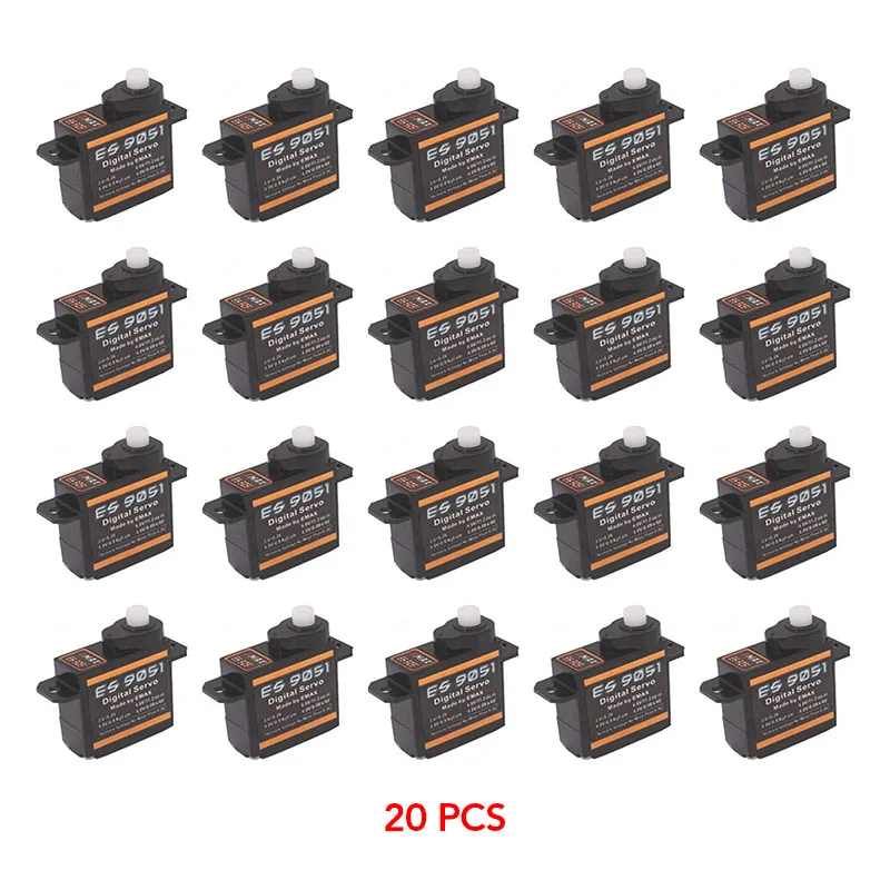 1/4/5/10/20 Pz Emax Es9051 Mini Servo Digitale Impermeabile Servo Digitale Ingranaggio Di Plastica Per Rc Auto Elicottero Barca Aeroplani Giocattoli R