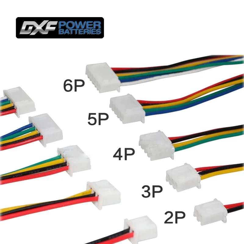 5Sets Jst Xh2.54 Wire Cable Plug Connector Socket Xh 2.54Mm 3/4/5/6/7 Pin Pitch Male Plug Socket 200Mm Wire Length 22Awg Rc Part