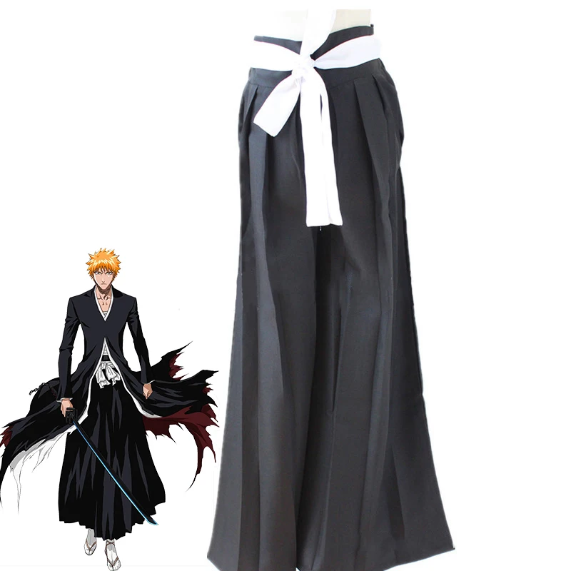 Anime Giapponese Bleach Kurosaki Ichigo Cosplay Kendo Pants Uniform Men Unisex Bushido Kimono Pant Costumi Di Halloween