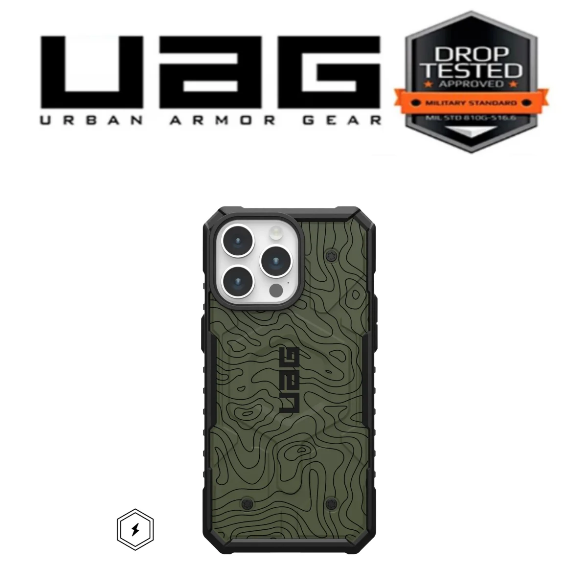Uag Pathfinder Od Green Topografia Series Per Apple Iphone 12 13 14 15 Pro Max Custodia Per Iphone 15 Plus Custodie Magnetiche Integrate