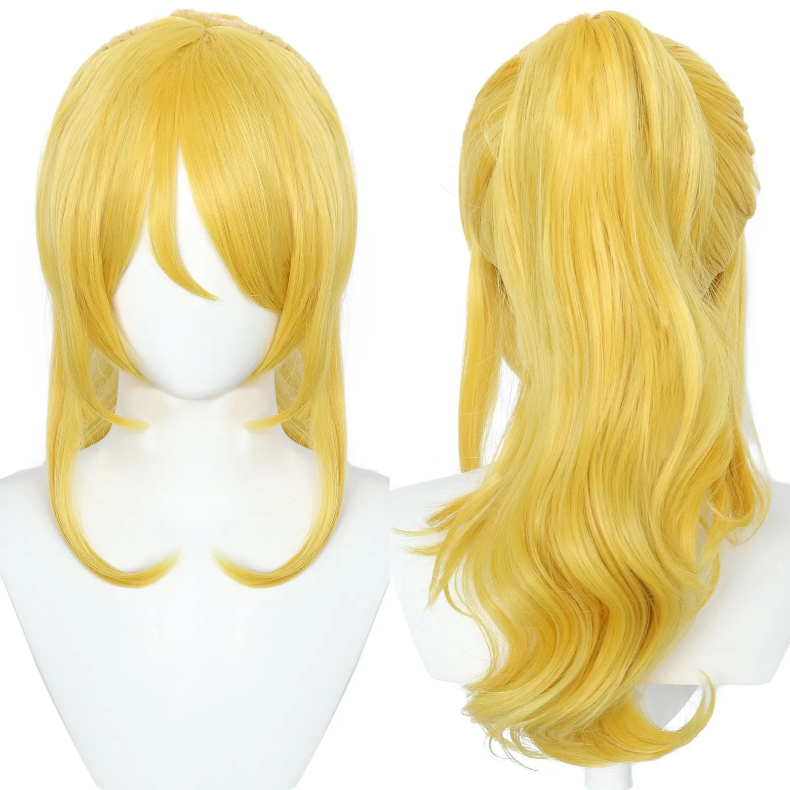 Donne Cos Bowsette Princess Bowser Peach Saber Lily Cosplay Parrucca Bionda Clip Coda Di Cavallo Capelli Halloween Party Costumi Cosplay