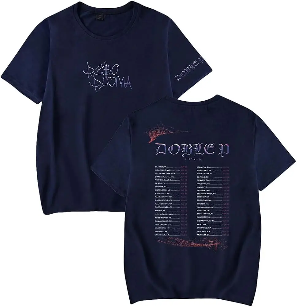 Rapper Peso Pluma Merch Pp 2023 World Tour Spider Girocollo Manica Corta Uomo Donna Harajuku Vestiti