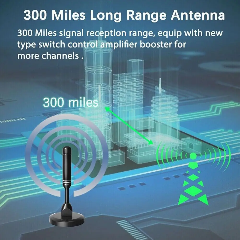 Antenna Tv Digitale Outdoor Indoor Tv Portatile Segnale Maschio Con Antenna F, Connettori Amplificatore Ricevitore Tv M1J3
