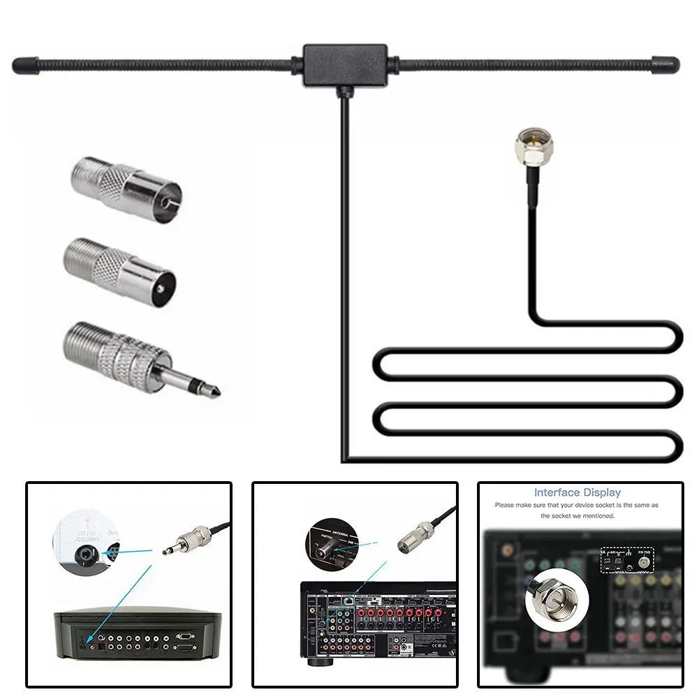 Antenna Fm F-Head Sheep Horn Antenna Radio Fm 12Dbi 75Ω Car Fm Tv Radio Station F Testa Femmina A Tv3.5 Mono Channel