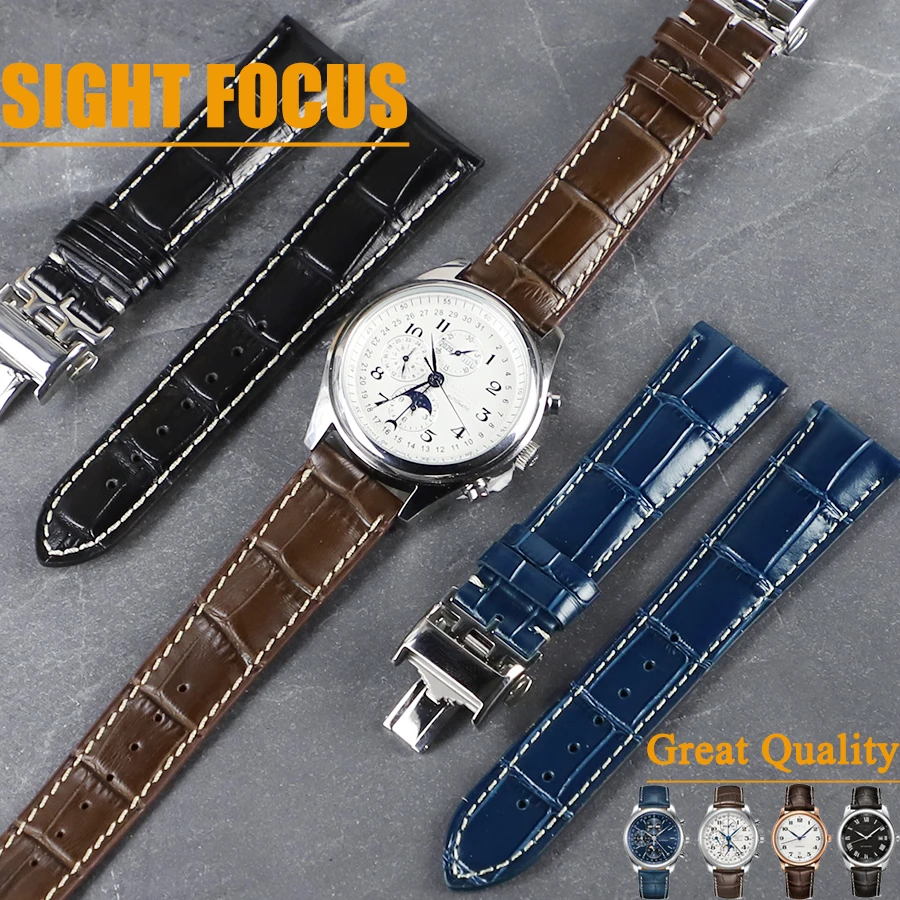 Cinturini In Pelle Di Vacchetta Per Longines L2 L4 Master Collection Flagship Prove Cinturini Per Orologi Cinturino In Pelle Di Vitello L2.628.673