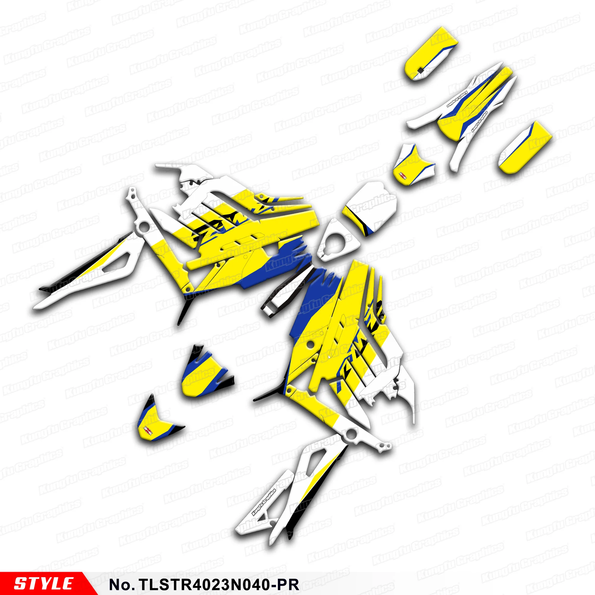 Aftermarket Graphics Pvc Sticker Kit Decalcomania Completa Per Talaria Sting R L1E / Sx3 Mx, Tlstr4023N040-Pr