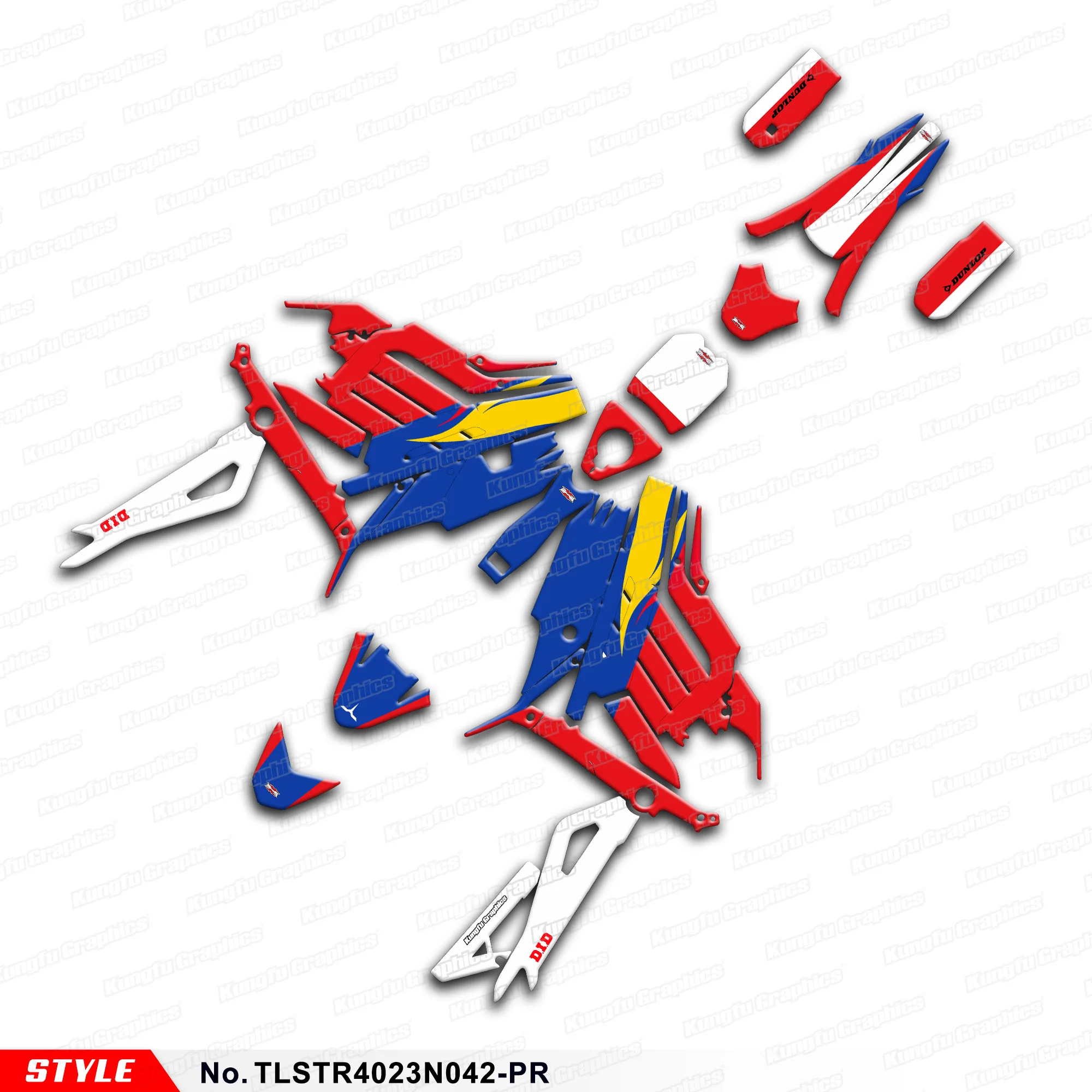 Aftermarket Graphics Pvc Sticker Kit Decalcomania Completa Per Talaria Sting R L1E / Sx3 Mx, Tlstr4023N042-Pr