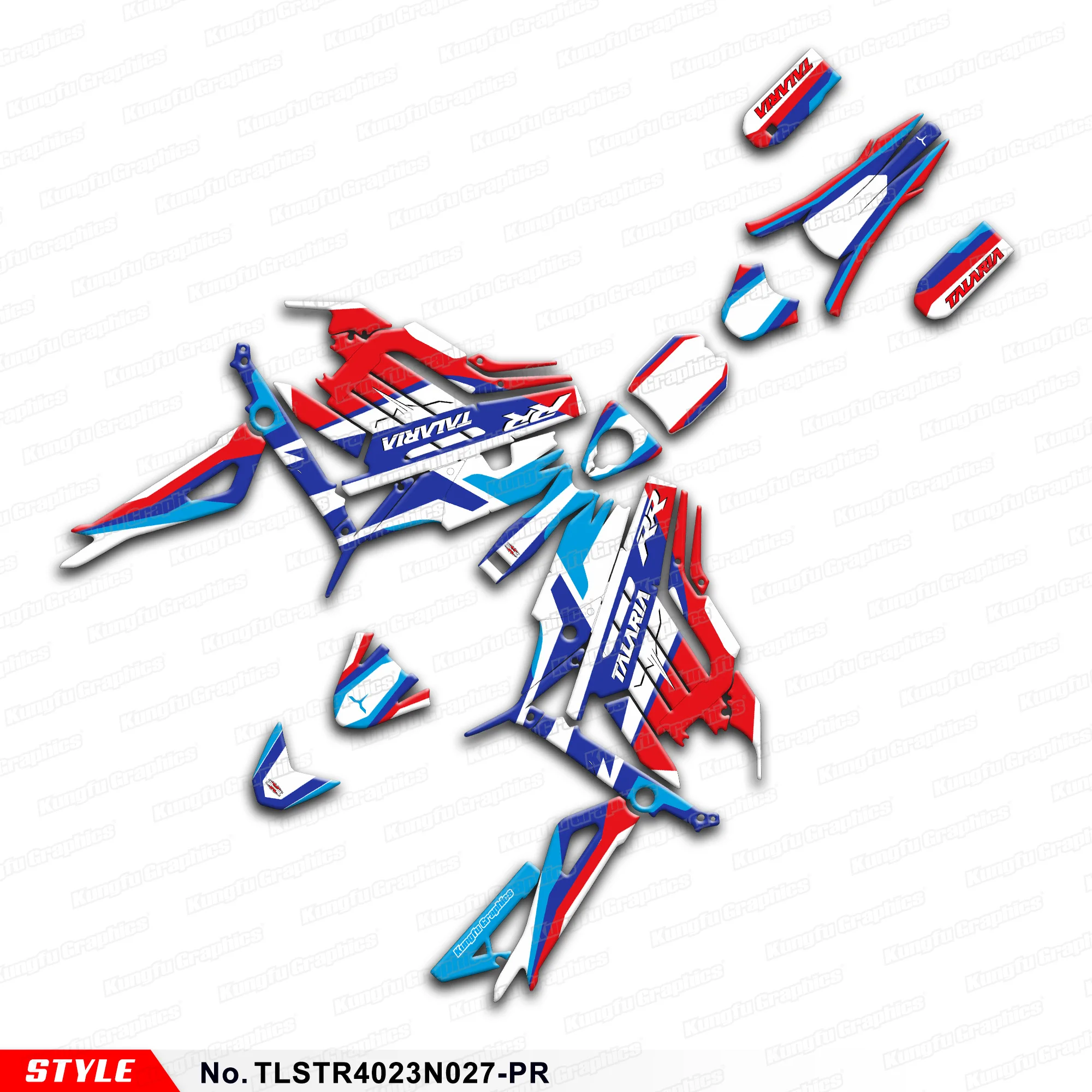 Aftermarket Graphics Pvc Sticker Kit Decalcomania Completa Per Talaria Sting R L1E / Sx3 Mx, Tlstr4023N027-Pr