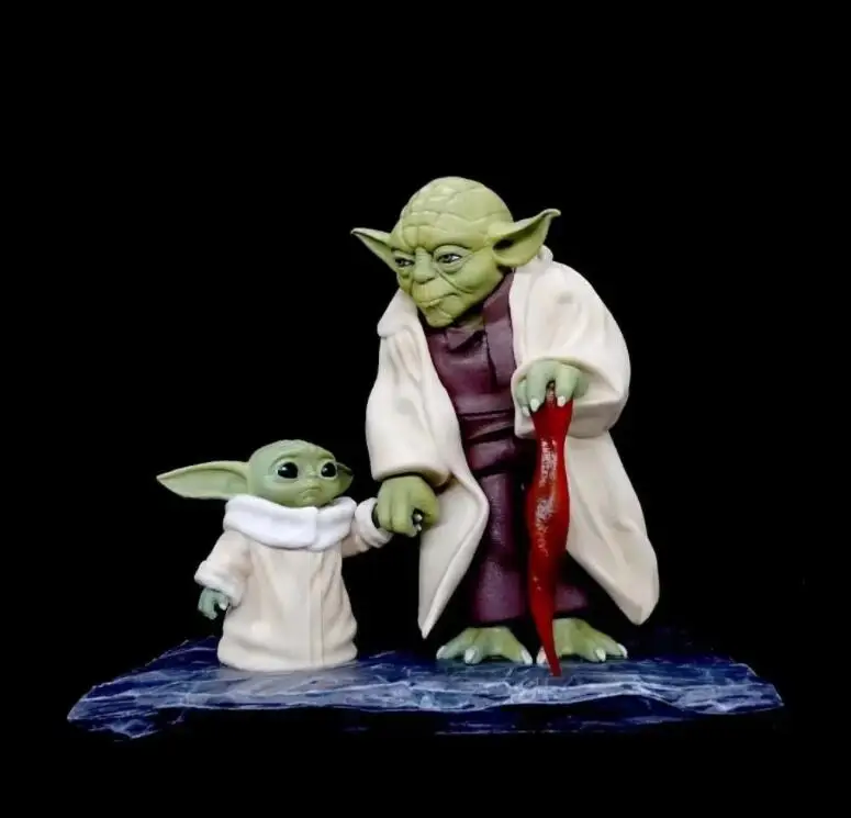 Star War Master Yoda & Grogu Statue 17Cm Figure Toys