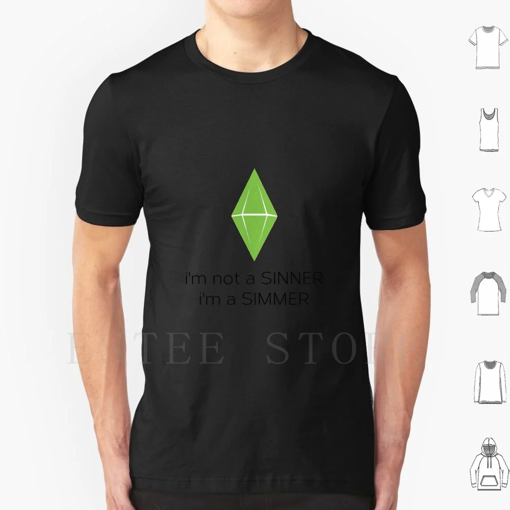 I Am A Simmer T Shirt Print Cotton Sims 4 The Sims Sims Sims 1 Sims 2 Sims 3 The Sims 1 The Sims 2 The Sims 3 The Sims 4 Simmer