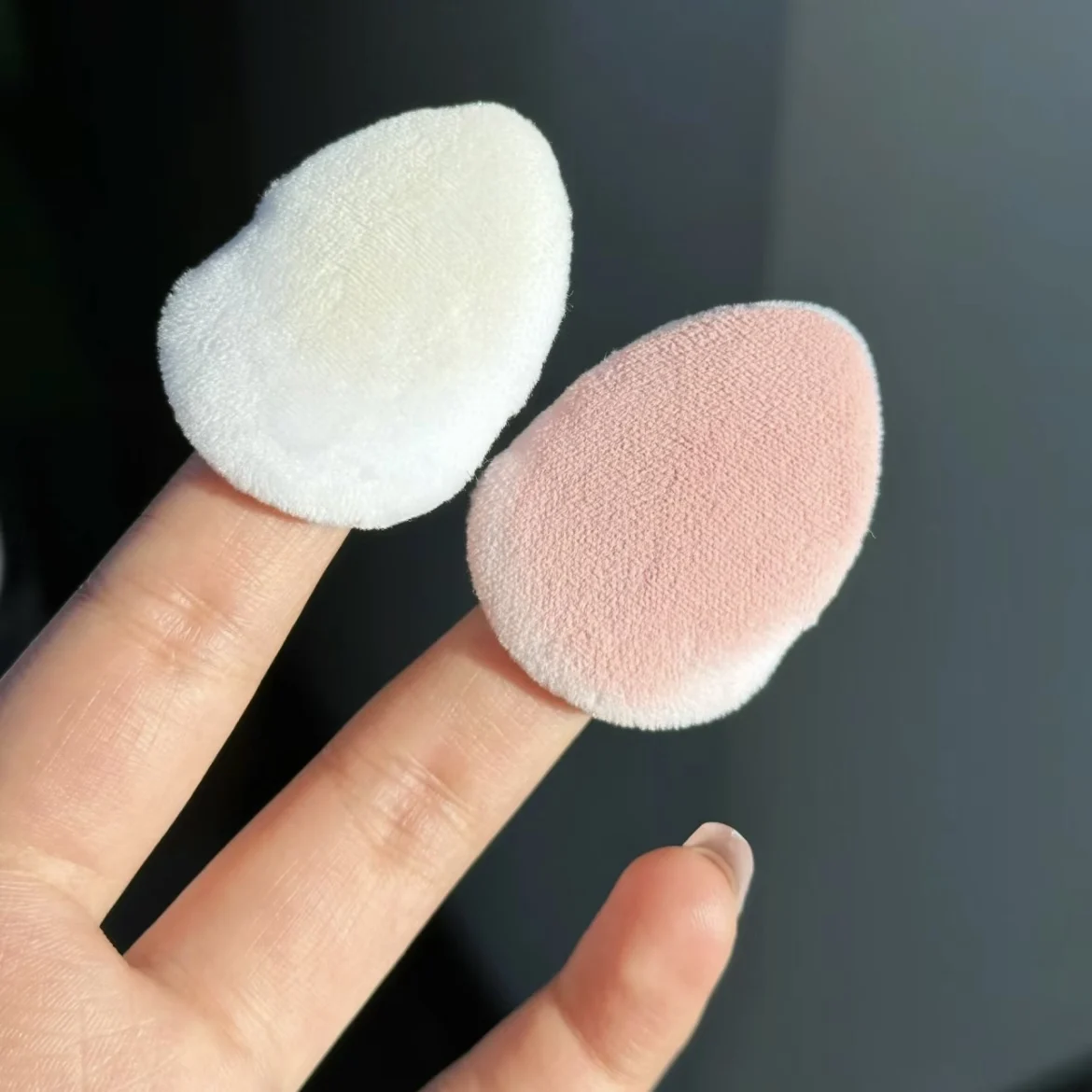 Flower Sa Mini Finger Powder Puff 2 Pezzi/Pacco Makeup Powder Puff Loose Super Soft