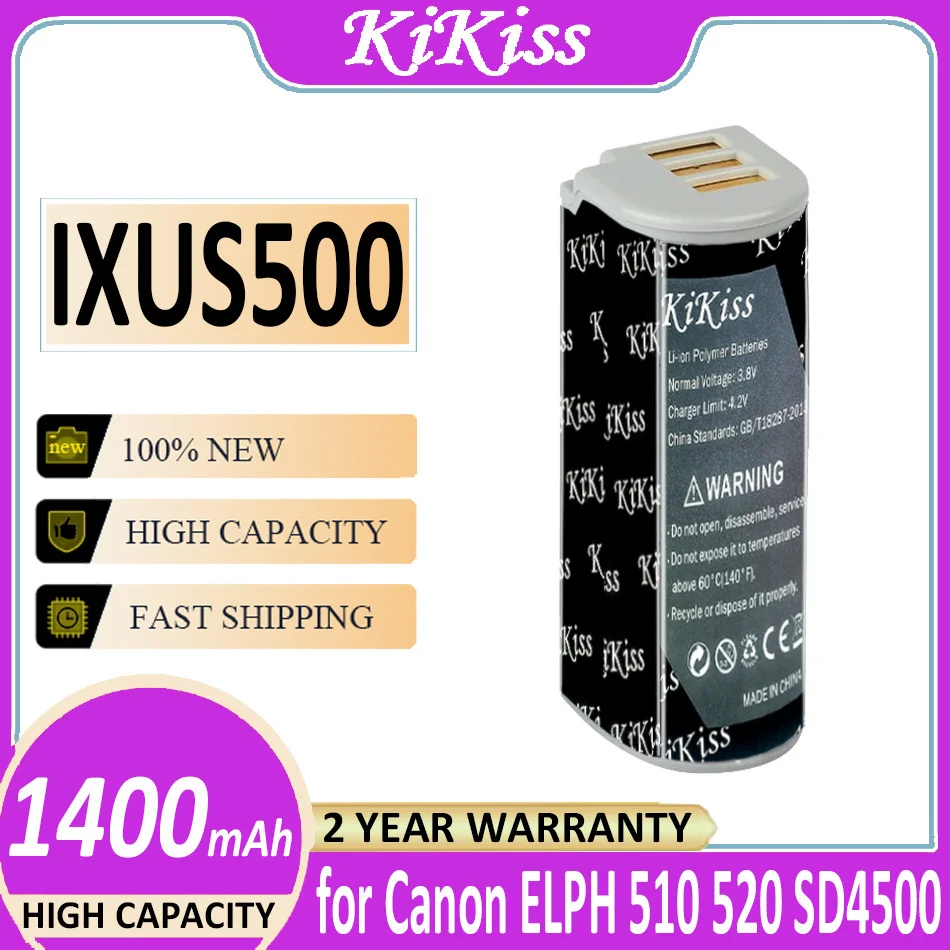 Batteria 1400Mah Per Canon Elph 510 520 530 Hs Powershot N Sd4500 Is Ixus 1000 1100 500 Hs Ixy 50S Fotocamera Bateria