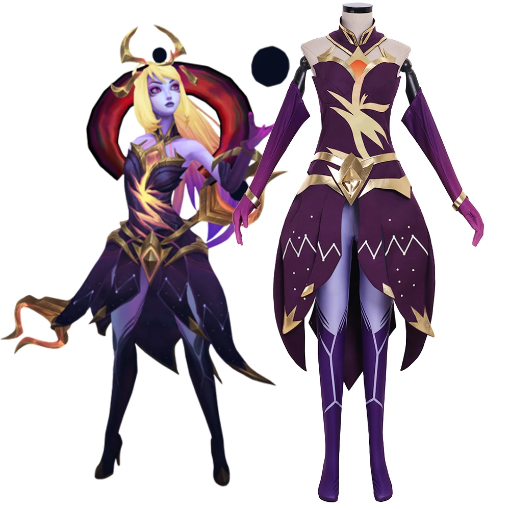 Lol Lux Costume Cosplay Lol Cosmic Lux Cosplay Costume Delle Donne Del Vestito Scuro Cosmic Lux Cosplay Costume Su Ordine