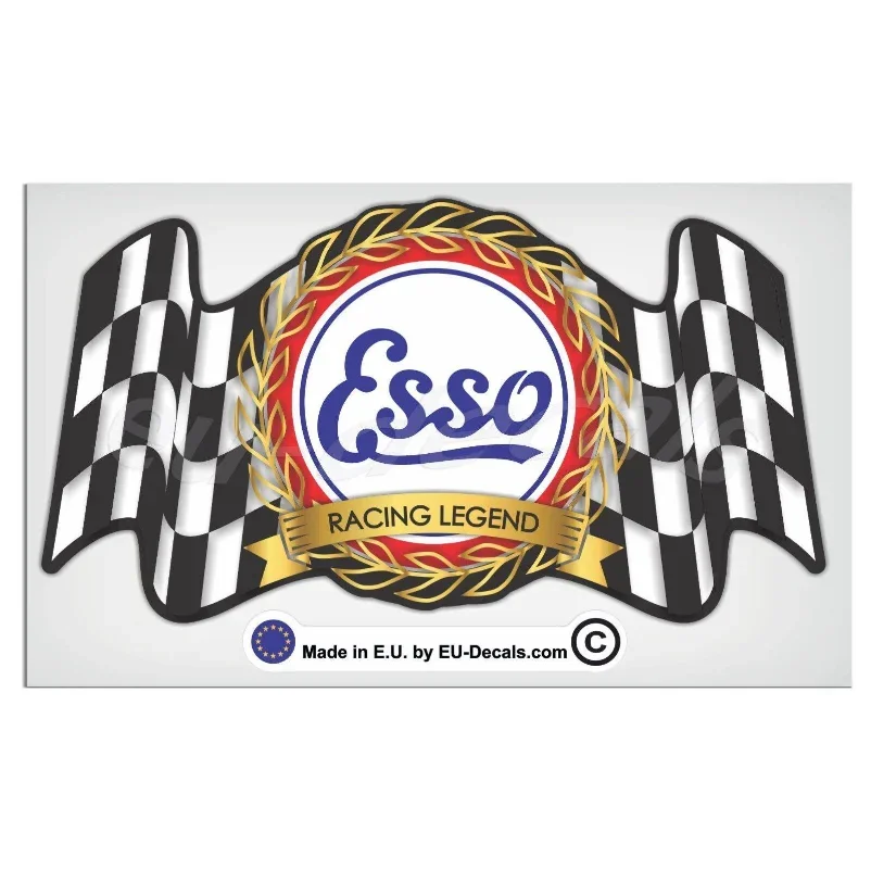 150Mm-5.9 "Vintage Gulf Esso Texaco Isle Of Man Castrol Mobilgas Racing Legend Adesivo Decalcomania Laminata Mobil Pegasus