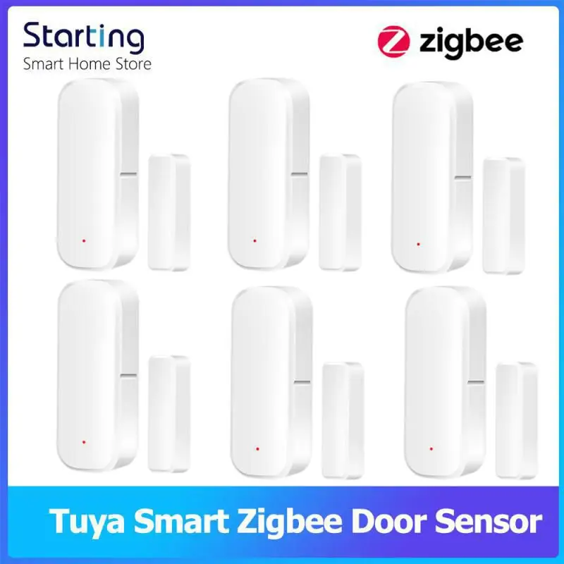 Tuya Door Window Sensor Zigbee Smart Home Door Detector Voice Tuya App Control Support Alexa Google Home Security Alarm