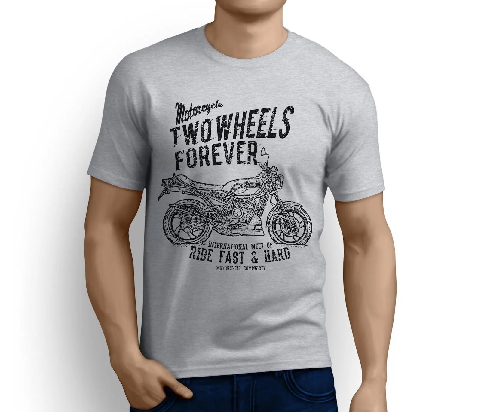 Japanese Street Motorcycle Rd 350 Lc Inspired Motorcycle Fan Art T-Shirt