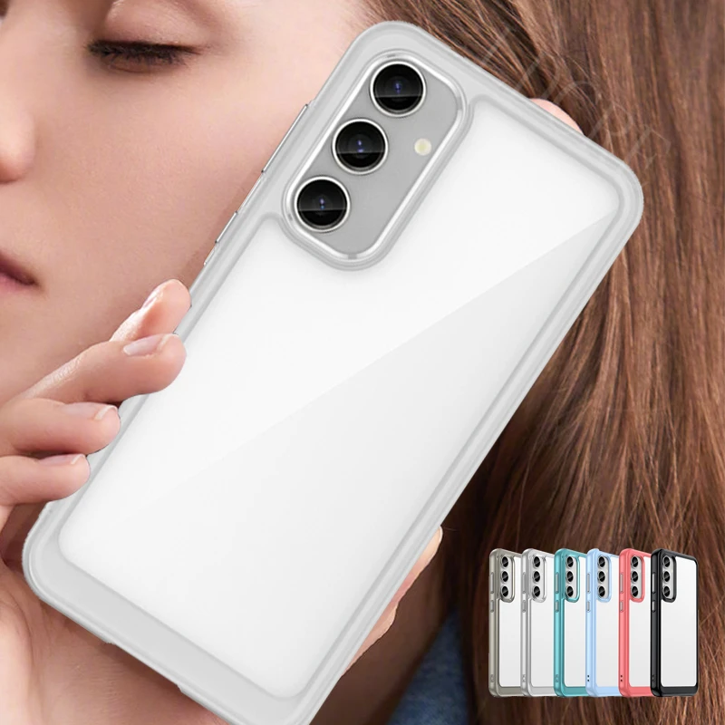 Per Cover Samsung S23 Fe Custodia Samsung Galaxy S23 Fe Plus Ultra Capas Colore Antiurto Trasparente Trasparente Fundas Samsung S23 Fe