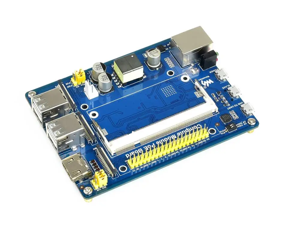 Waveshare Rechen Modulo Io Board Mit Poe Funktion, Per Raspberry Pi Cm3 / Cm3L / Cm3 + / Cm3 + L