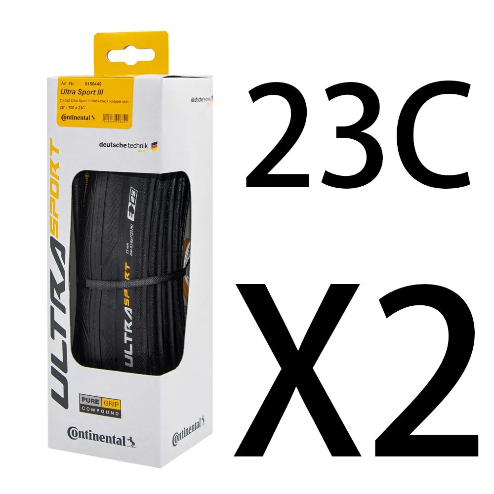 1 Paio Continental Ultra Sport Iii 700X 28C Road Bike Copertoncino Pneumatico Oe