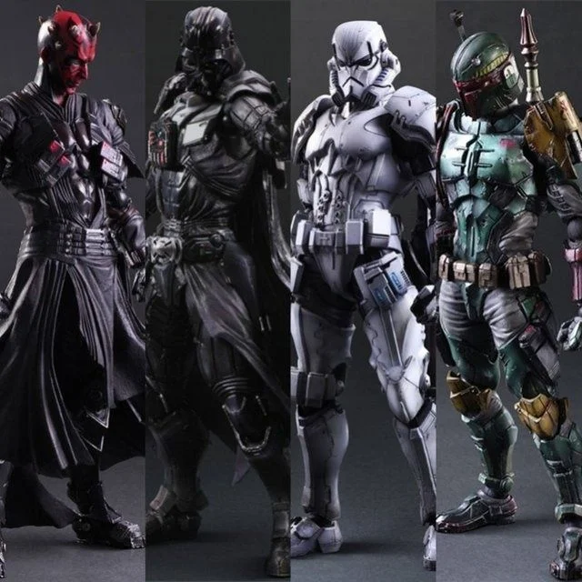 Marvel Play Arts Kai Star Wars Figura Boba Fett Darth Vader Stormtrooper Maul Figura Mobile Modello Giocattoli Collezione Giocattolo Regalo