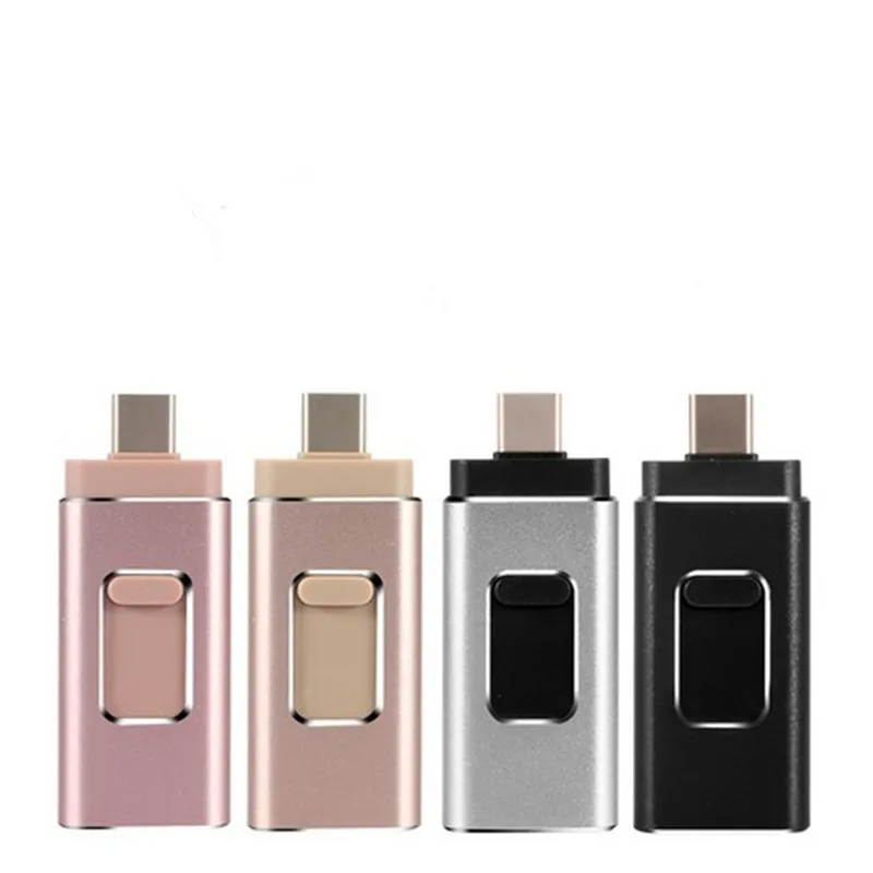 Otg Usb Flash Drive 256 Gb Pendrive 128Gb Iphone Flash Drive Hd Usb Stick 3.0 Memoria Disk Per Iphone X/Xr/Max Android Pc Tipo C
