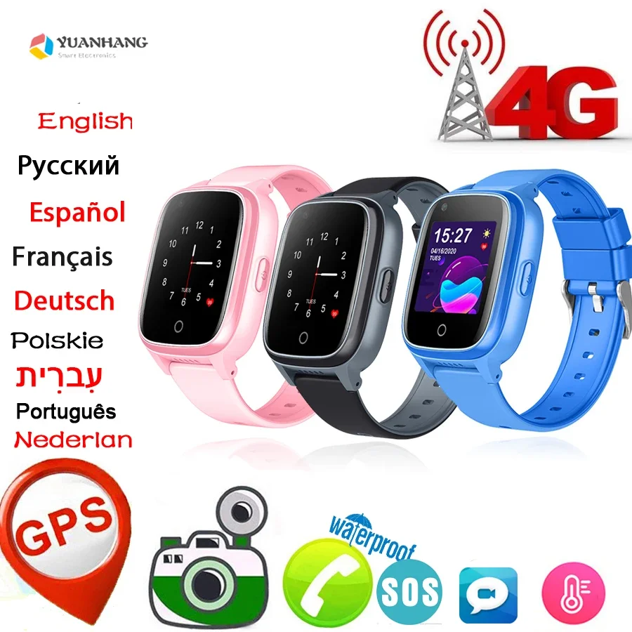 Android 8.1 Ip67 Impermeabile Smart 4G Gpstracker Individua Kid Student Remote Camera Monitor Smartwatch Sos Videochiamata Phone Watch