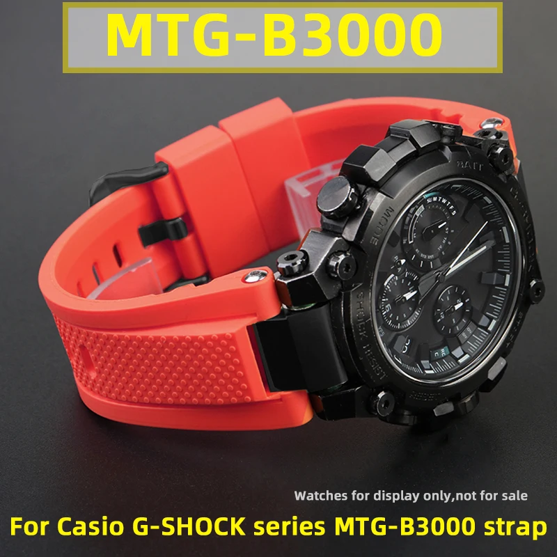 Per Mtg B3000 Cinturino In Gomma Per Casio G-Shock 5672 Serie Mtg Mtg-B3000 Cinturino Orang Cinturino Sportivo Modificato Cinturino In Silicone B3000