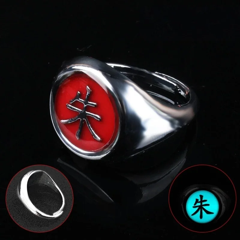Anime Giapponese Naruto Cosplay Anello Luminoso Akatsuki Anello Accessori Per Anelli Da Uomo Puntelli Decorazione Per Dita Anillos Akatsuki Itachi