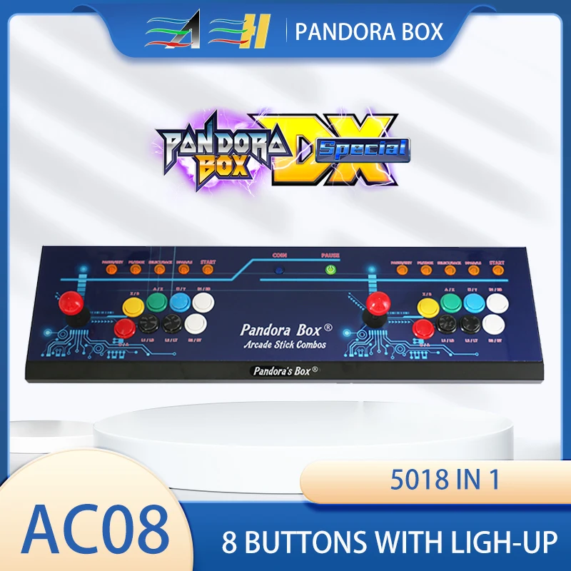 Pandora Dx-S 3D Plus Arcade Box Zero Delay 8 Pulsanti Joystick 2 Player Controller Console Arcade 5018 In 1 Giochi Video