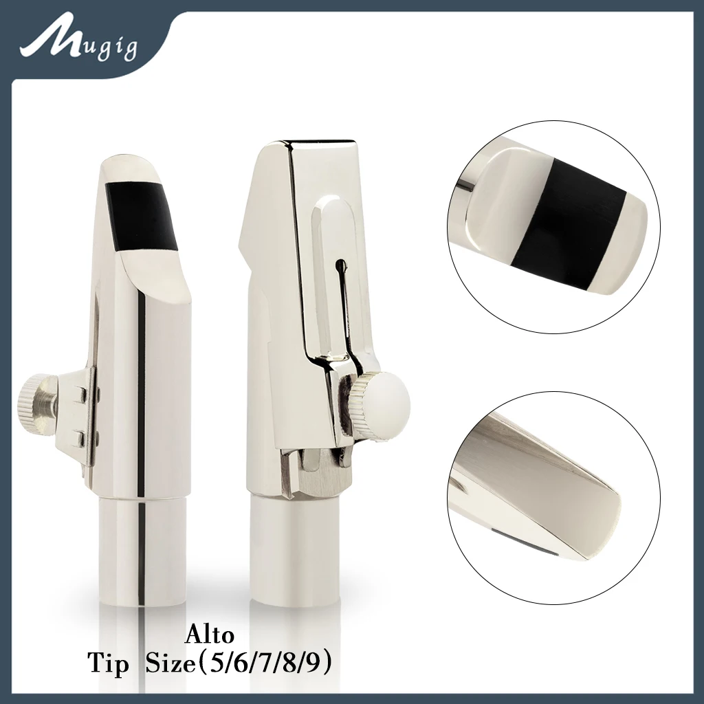 Mugig Advanced Alto Sassofono Bocchino Alto Sax Bocca Pezzi Sassofono Player Dimensioni 56789 Alto Sax Bocchino Argento Placcato Mtp