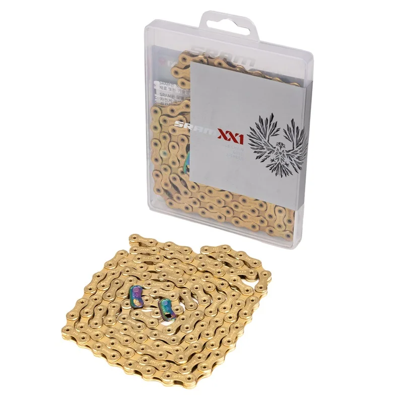 Pc-Xx1 Eagle Gold 12-Speed Bicycle Chain Hollow Pin 126-Links Adatto A Gx Nx Per Sram