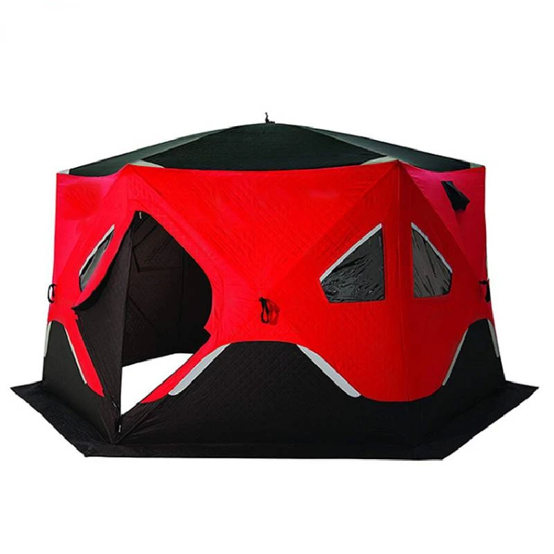 Tenda Da Pesca Invernale A Cubetti Di Ghiaccio Da Campeggio Isolata Per Escursioni Quadrate Portatili