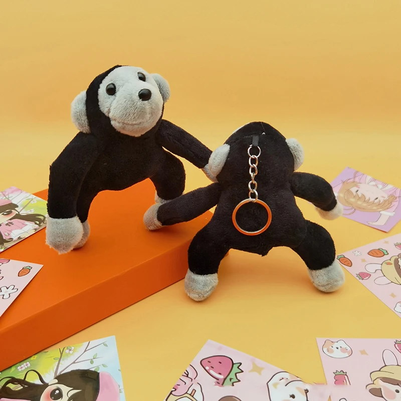 Simpatico Peluche Longarm King Kong Nero Ciondolo Orangutan Portachiavi Zaino Arazzi Decorazione Accessori